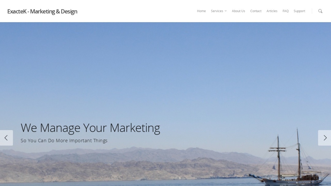 Screenshot of Exactek's Website