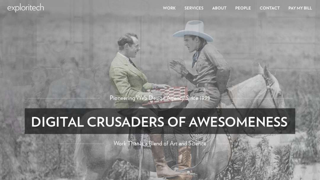 Screenshot of Exploritech, Inc.'s Website