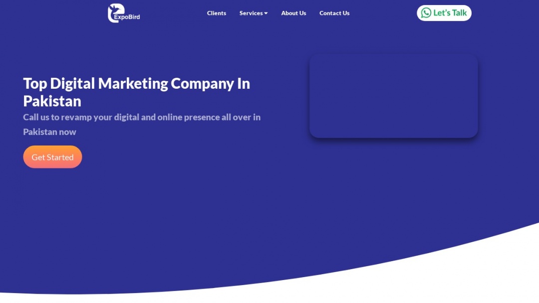 Screenshot of ExpoBird's Website