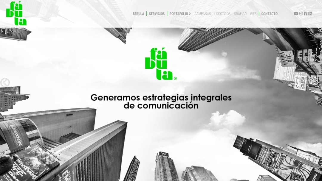 Screenshot of Fábula Comunicación's Website