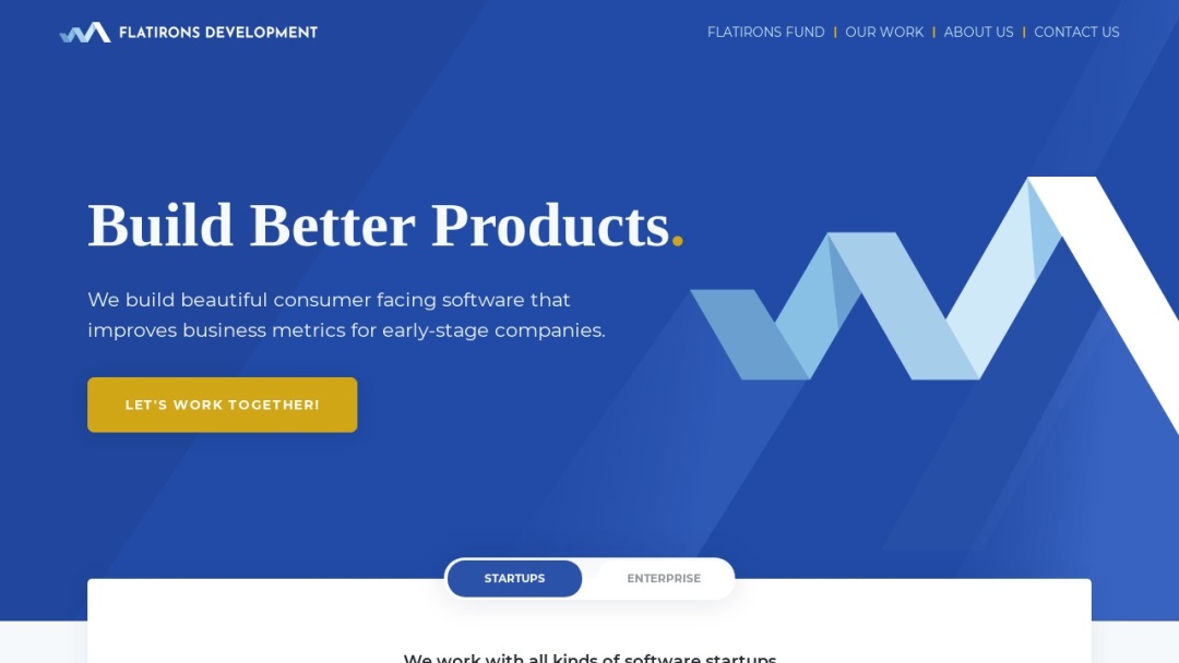Screenshot of Flatirons Development's Website