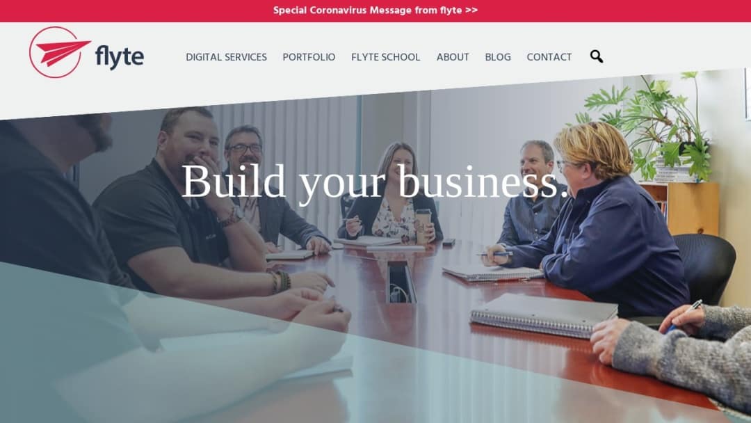 Screenshot of Flyte New Media's Website