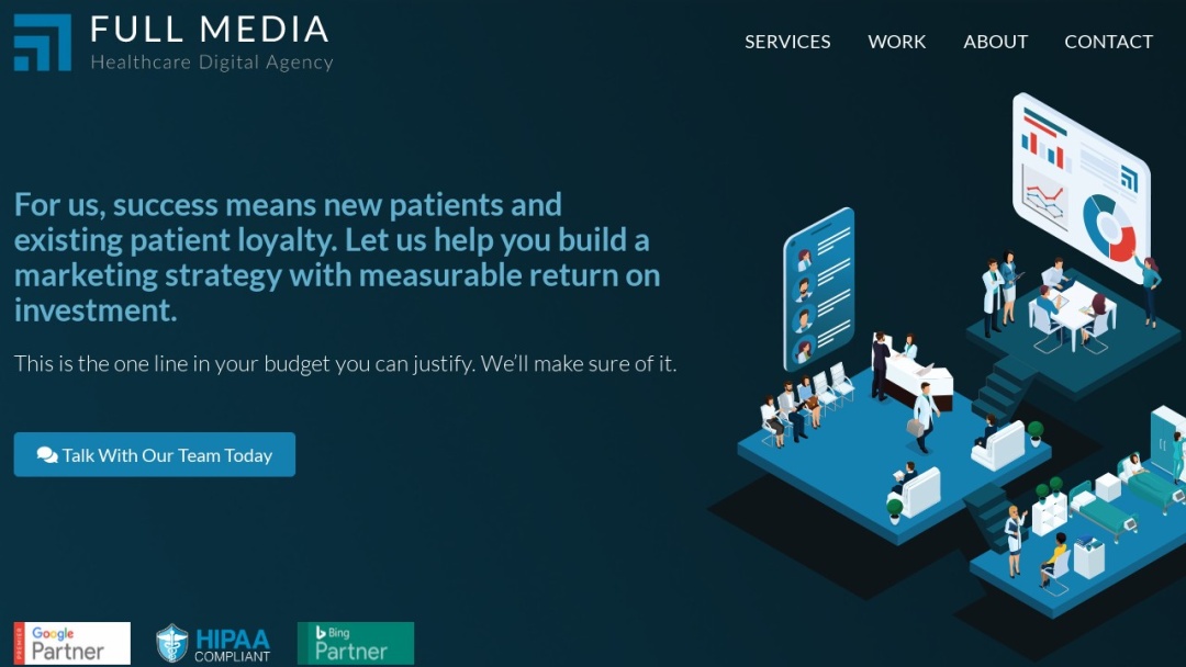 Screenshot of Full Media's Website