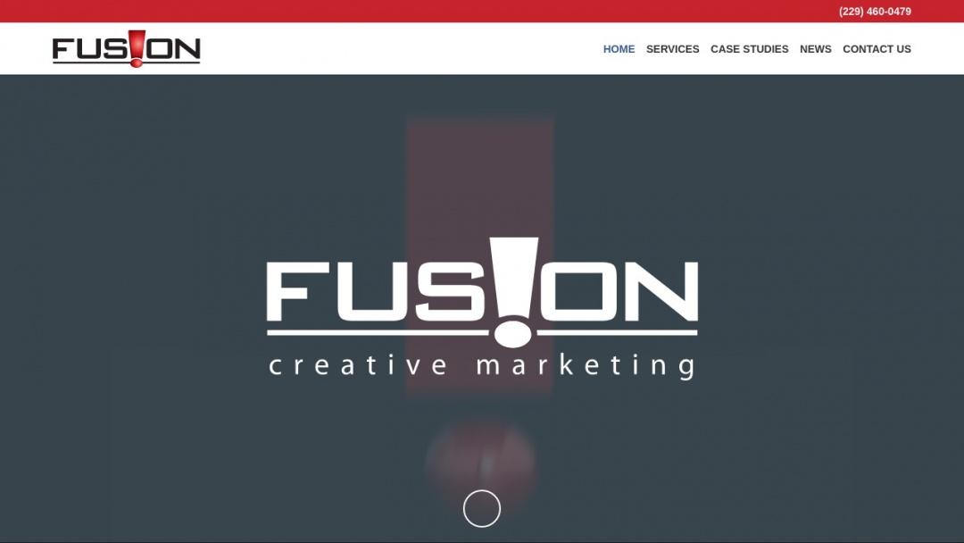 Screenshot of Fusion Creative Marketing's Website