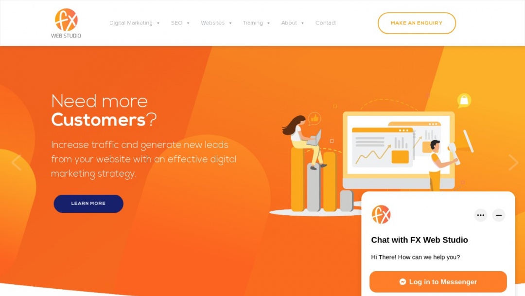 Screenshot of FX Web Studio's Website