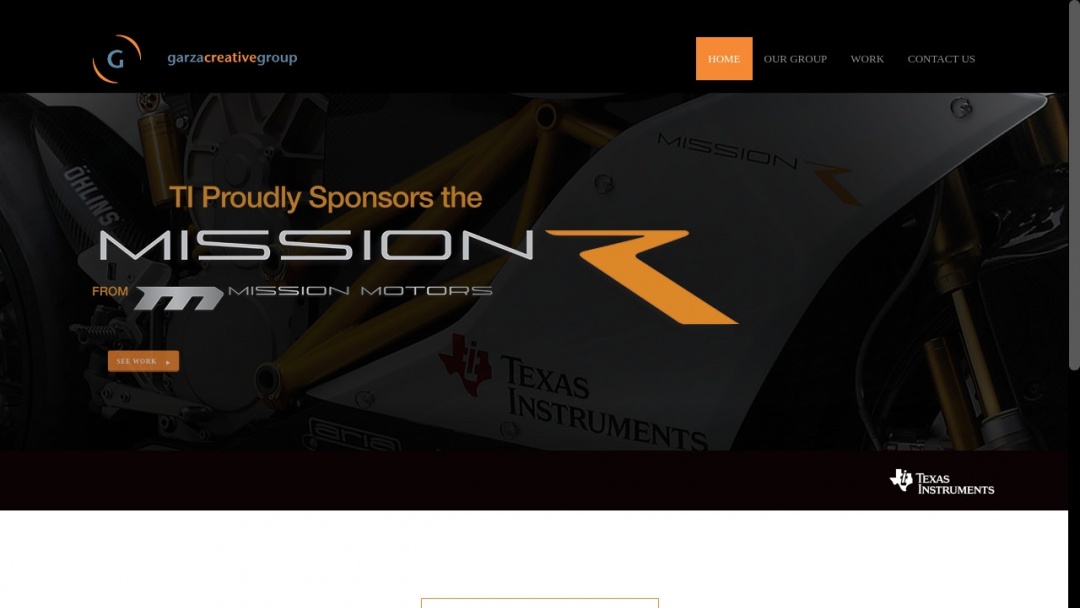 Screenshot of Garza Creative Group's Website