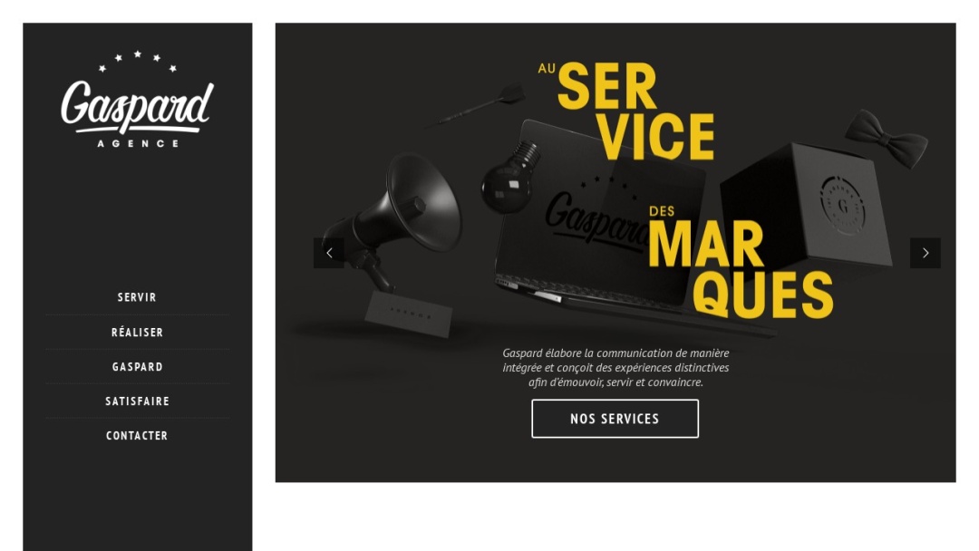 Screenshot of Gaspard Agency's Website