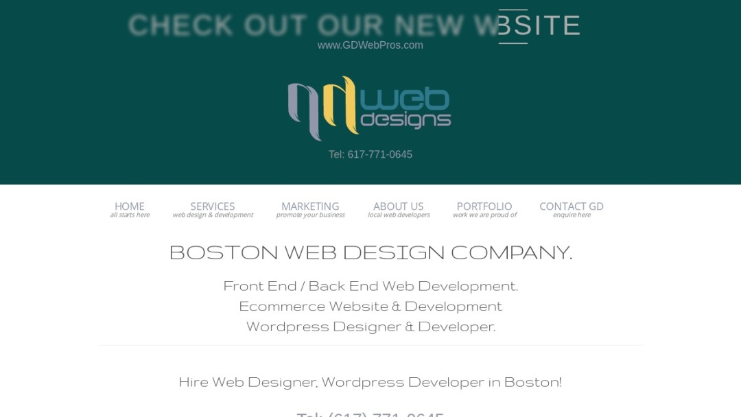 Screenshot of GD Pro Web Designs's Website