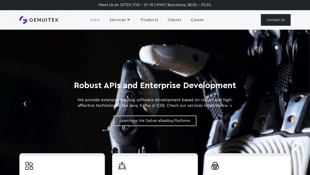 Screenshot of Genuitek's Website