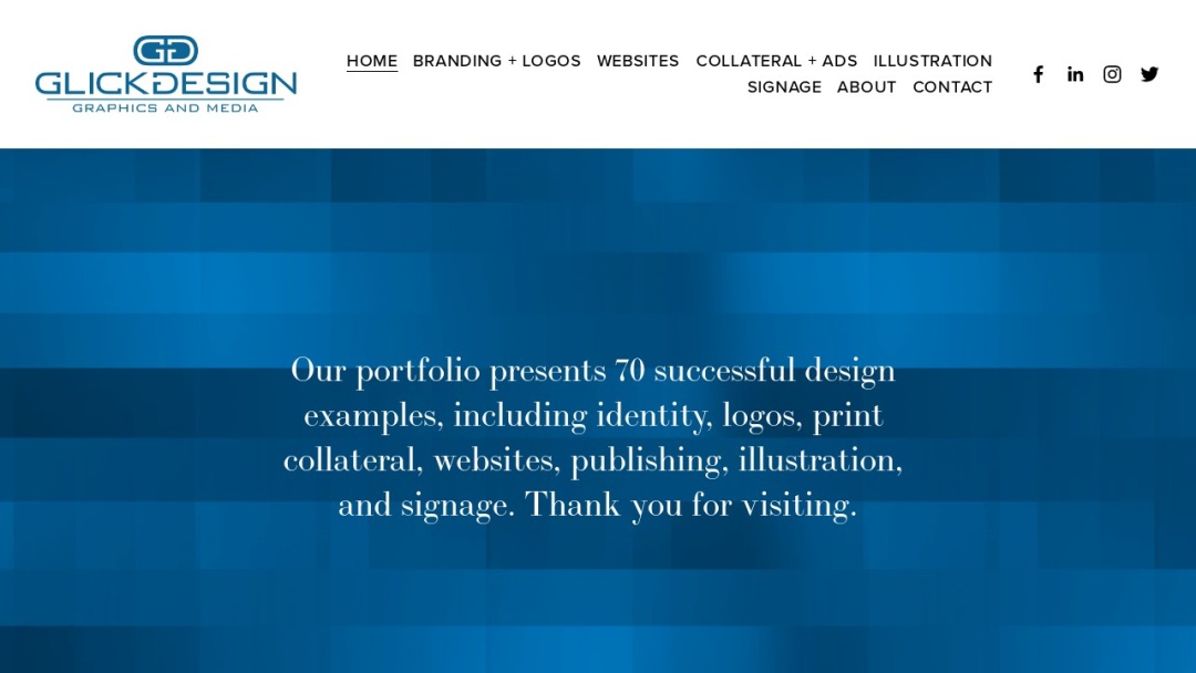 Screenshot of Glick Design's Website