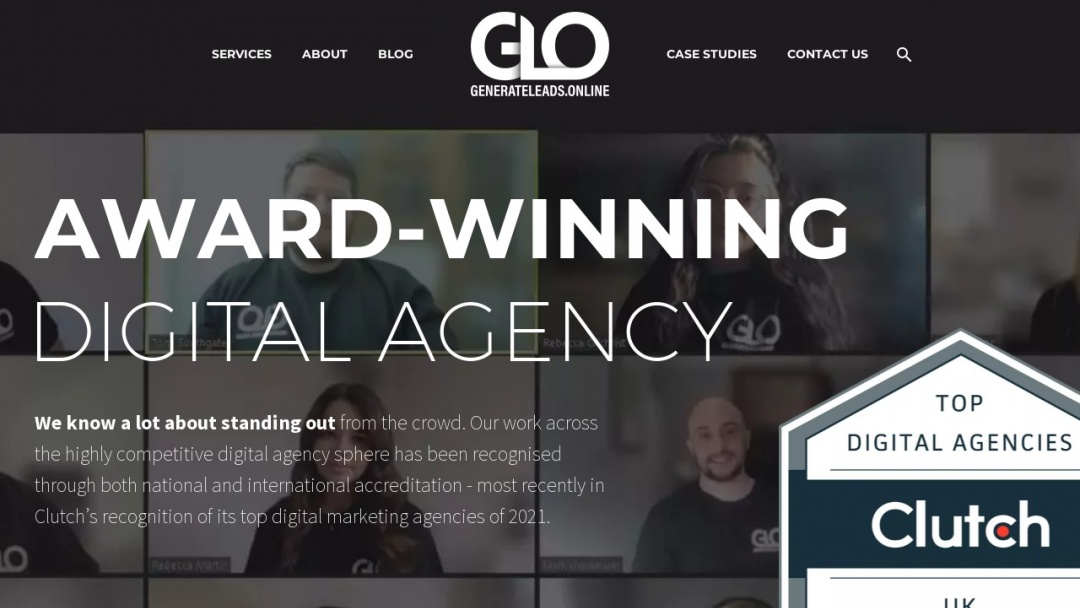 Screenshot of GLO - Generate Leads Online's Website
