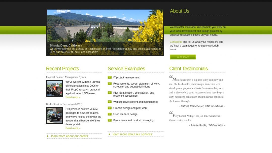 Screenshot of Glowball Solutions's Website