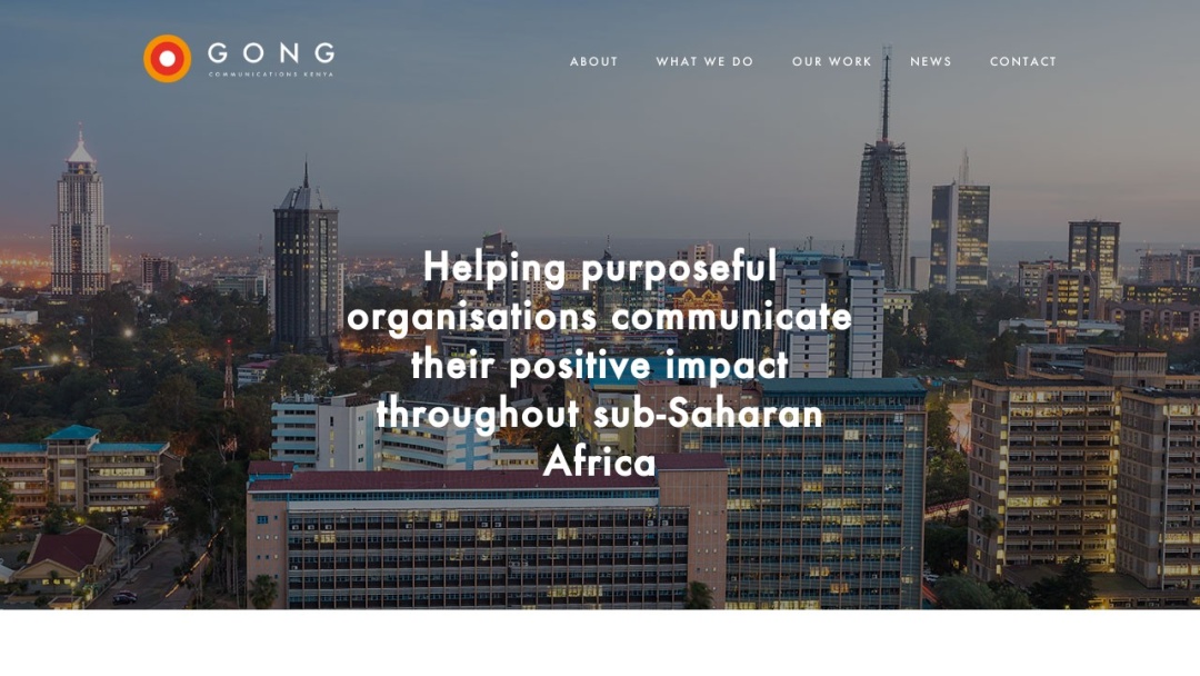 Screenshot of Gong Communications's Website