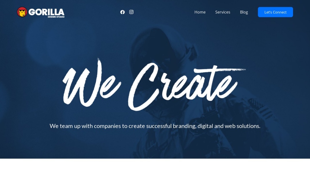 Screenshot of Gorilla Design Studio's Website