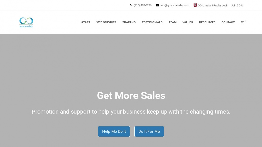 Screenshot of GOsustainably's Website