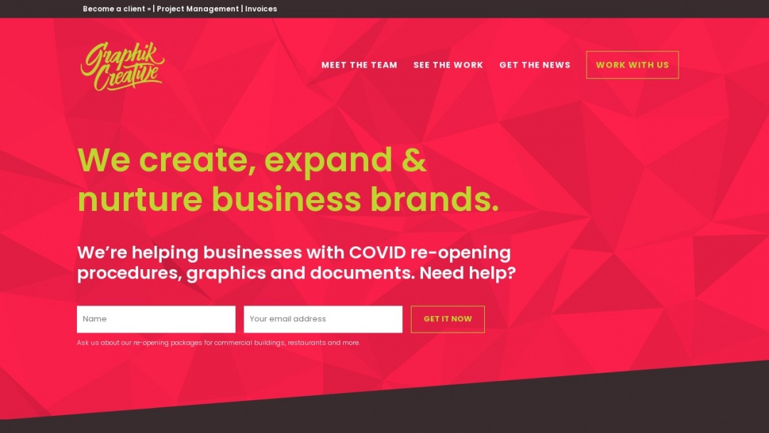 Screenshot of Graphik Creative's Website