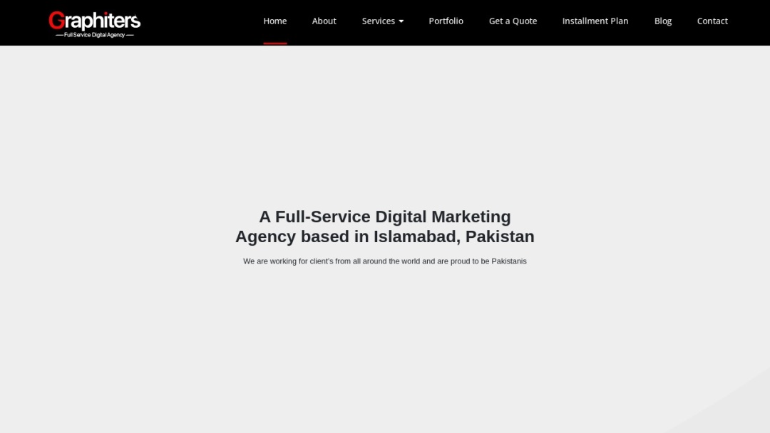 Screenshot of Graphiters's Website