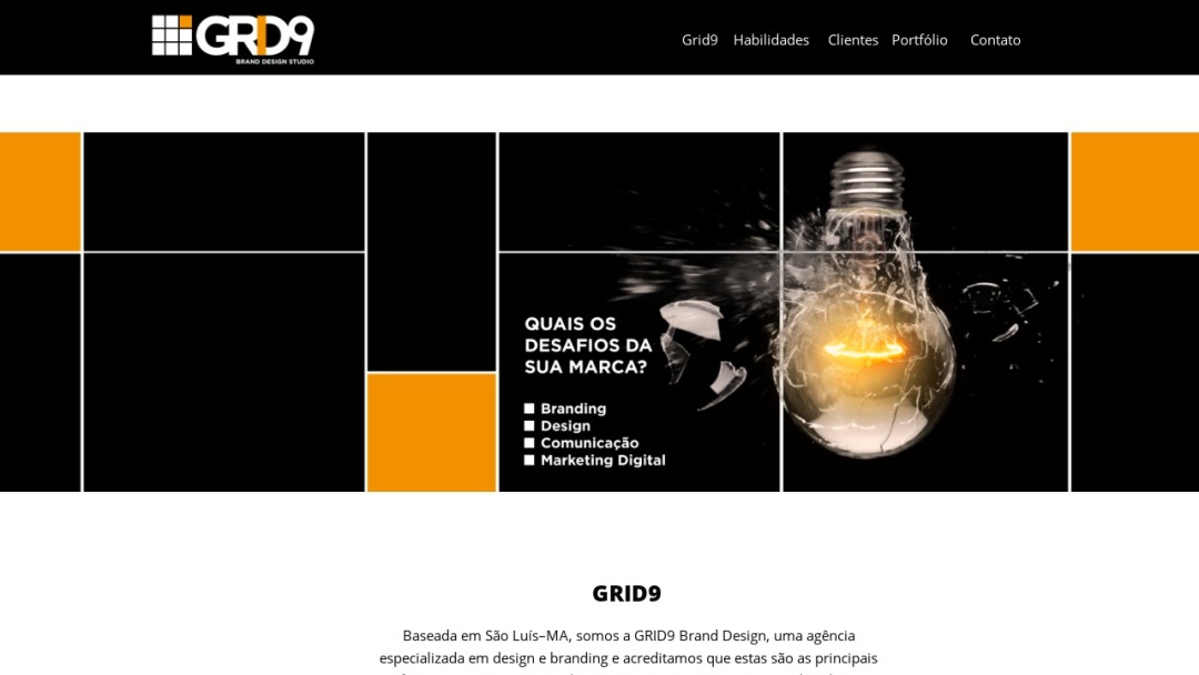 Screenshot of Grid9 Brand Design's Website