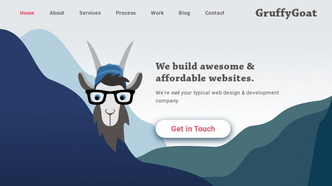 Screenshot of GruffyGoat's Website