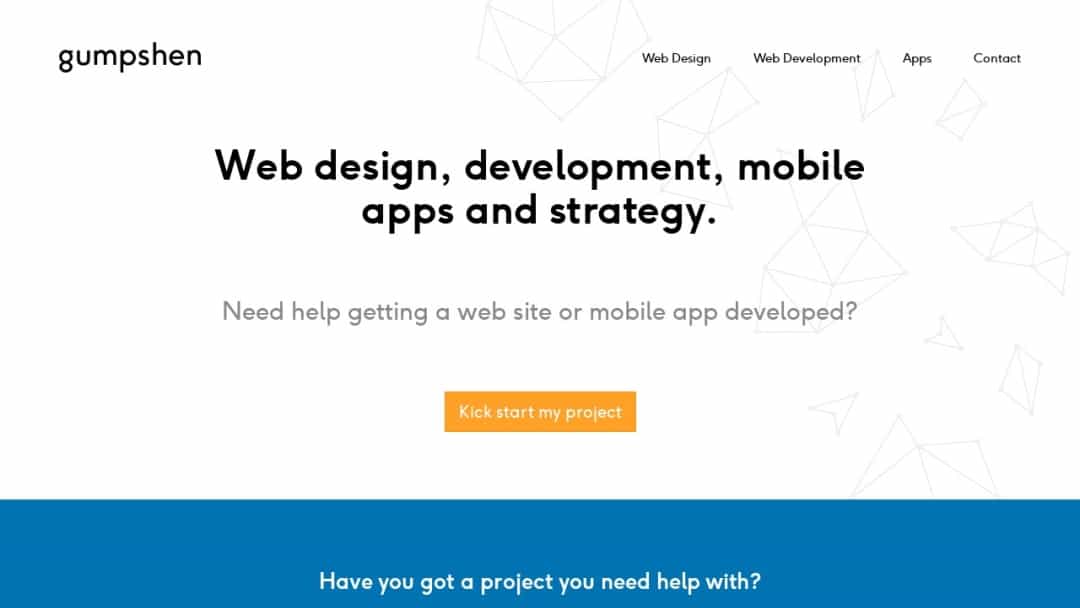 Screenshot of Gumpshen's Website