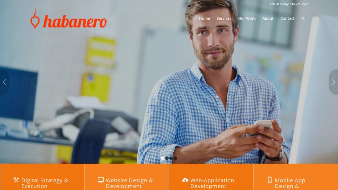 Screenshot of Habanero's Website