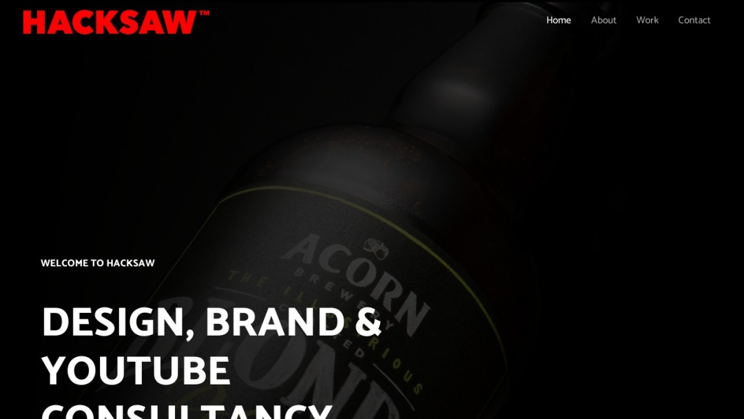 Screenshot of Hacksaw's Website