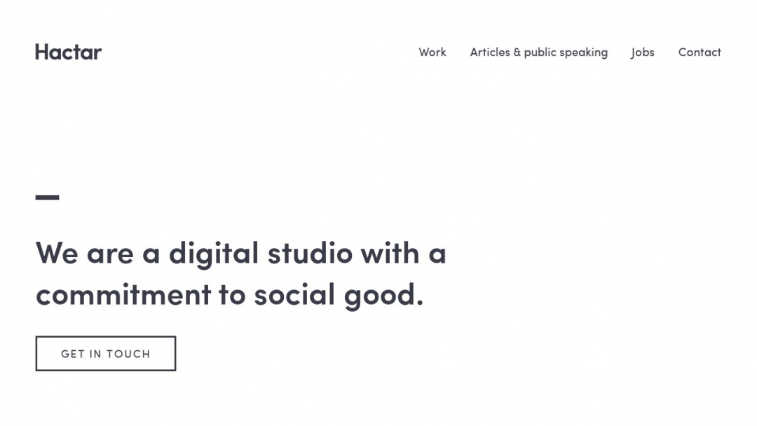 Screenshot of Hactar's Website