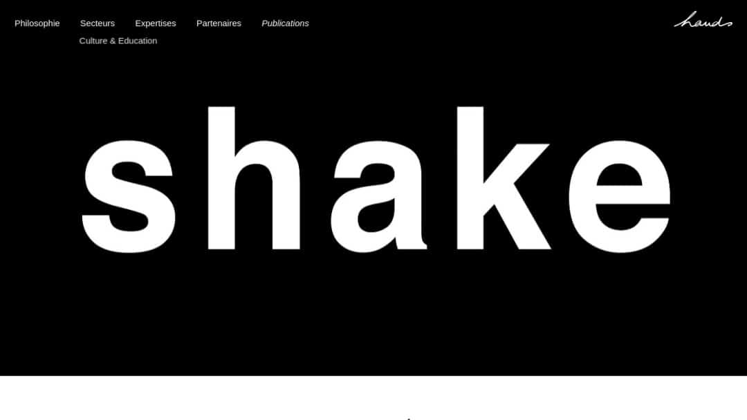 Screenshot of Hands Agency's Website