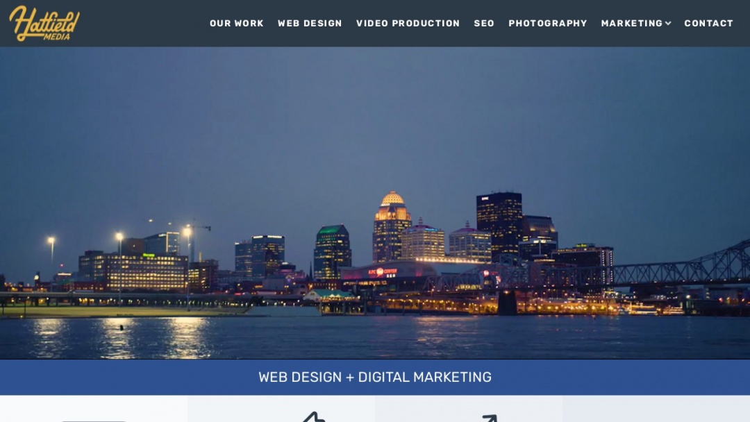 Screenshot of Hatfield Media's Website