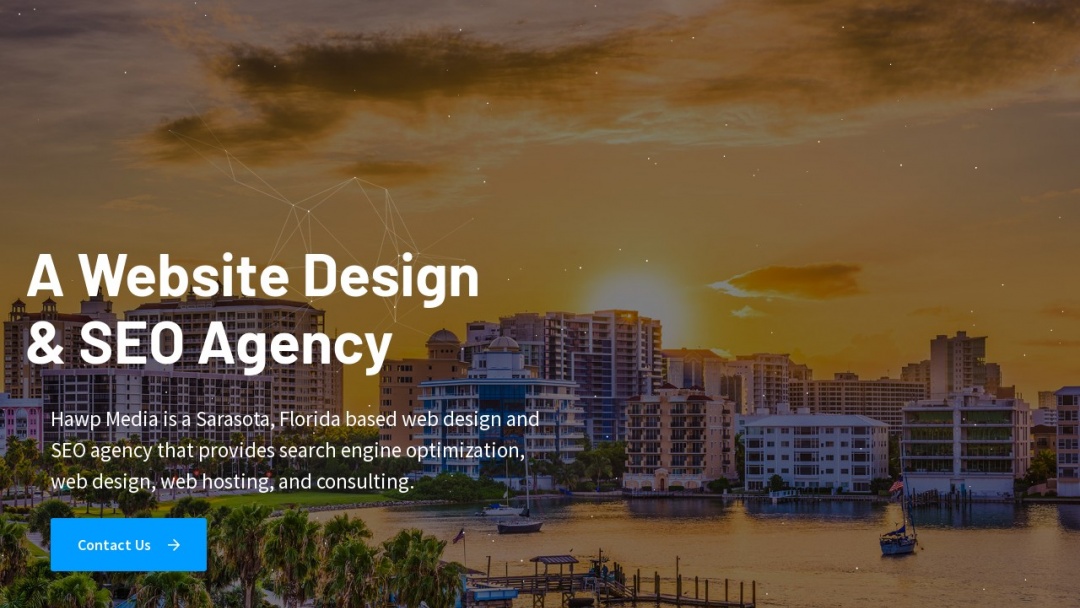 Screenshot of Hawp Media's Website