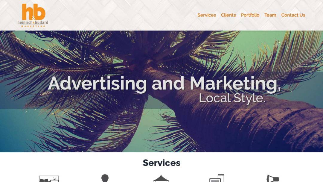 Screenshot of Heinrich & Bullard Marketing's Website