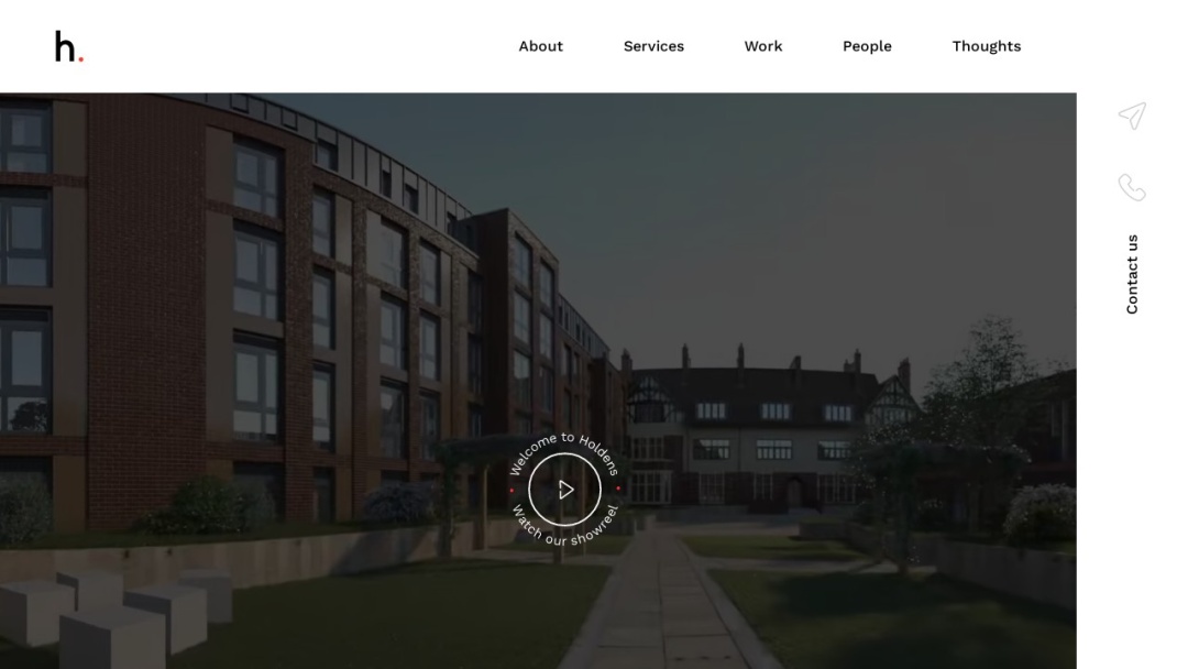 Screenshot of Holdens's Website