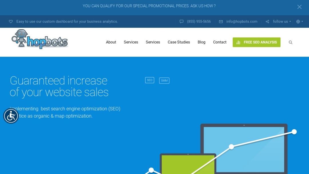 Screenshot of Hopbots's Website