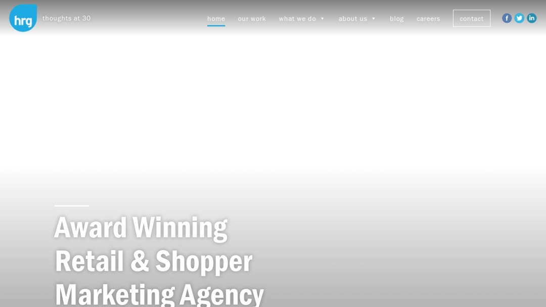 Screenshot of HRG UK LTD's Website