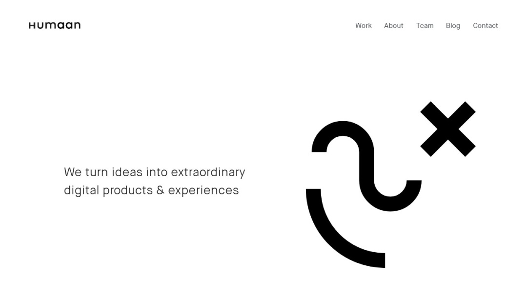 Screenshot of Humaan's Website