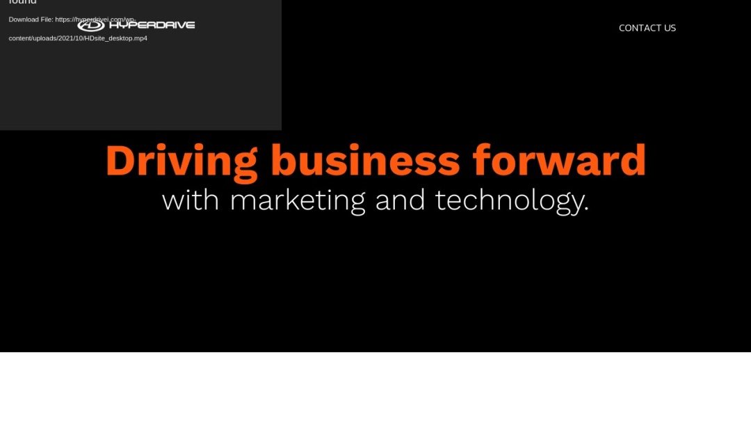 Screenshot of HyperDrive Interactive's Website