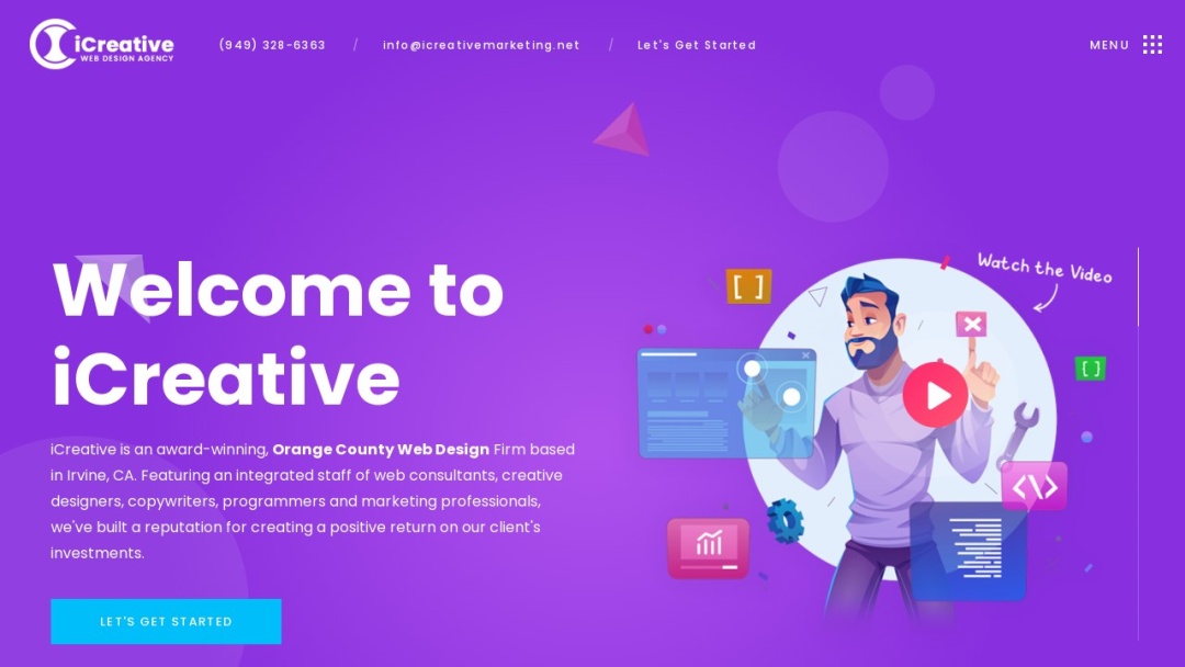 Screenshot of iCreativeCanvas's Website