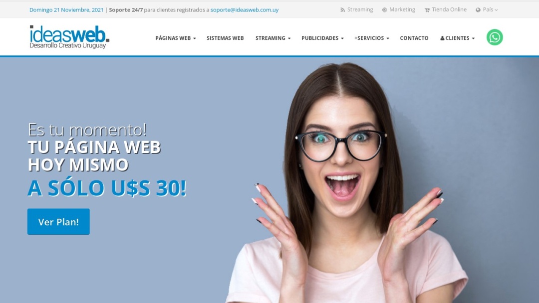 Screenshot of Ideasweb's Website