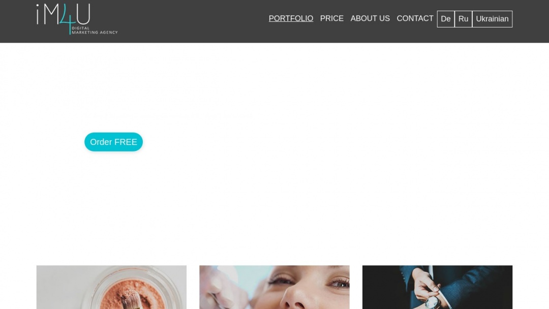 Screenshot of iM4U DIGITAL MARKETING AGENCY's Website