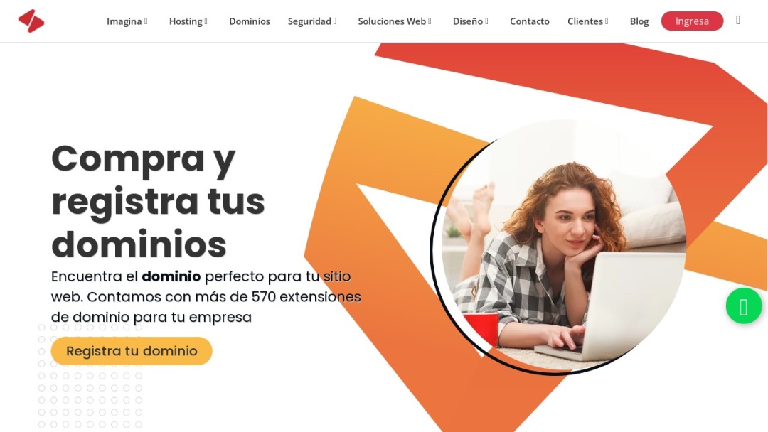 Screenshot of Imagina Colombia's Website
