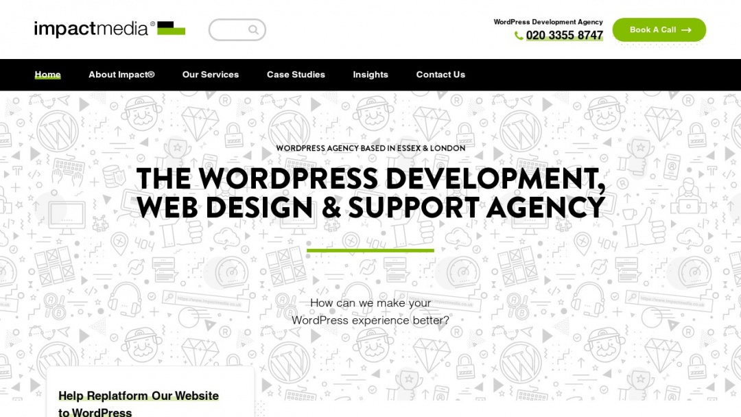 Screenshot of Impact Media's Website