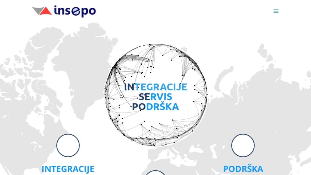 Screenshot of insepo d.o.o.'s Website