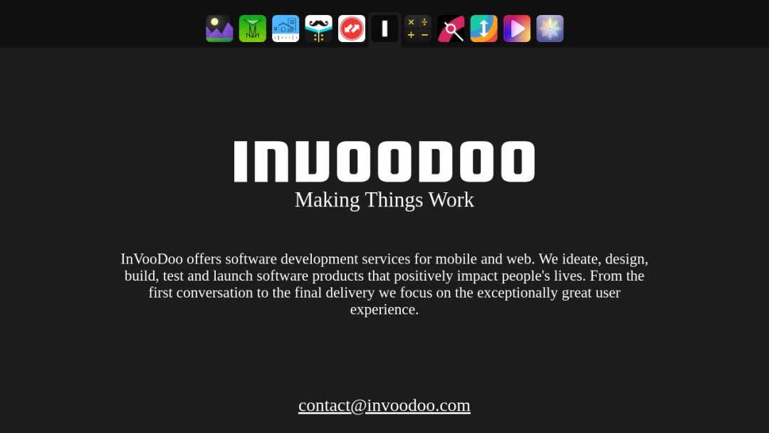 Screenshot of InVooDoo's Website