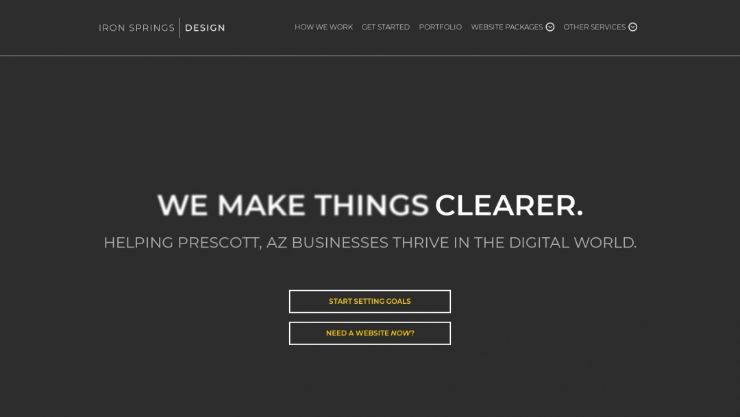 Screenshot of Iron Springs Design's Website