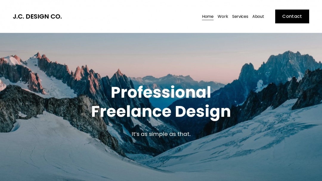 Screenshot of J.C. DESIGN CO.'s Website