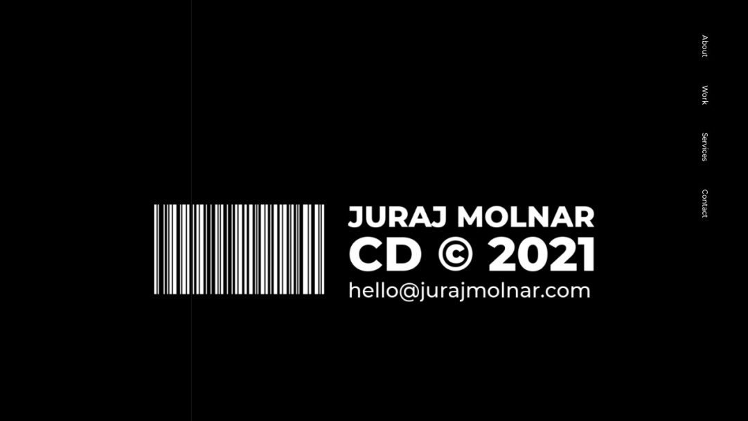 Screenshot of Juraj Molnár's Website