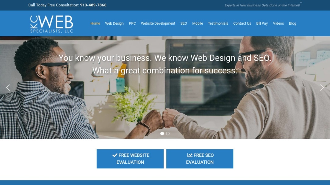Screenshot of KC Web Specialists's Website