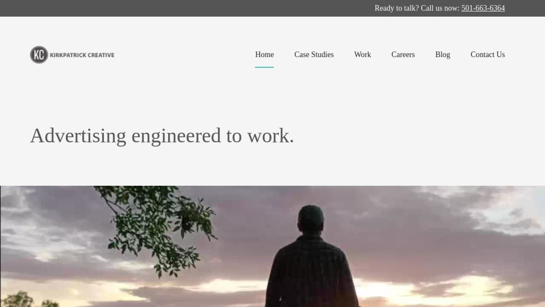 Screenshot of Kirkpatrick Creative's Website