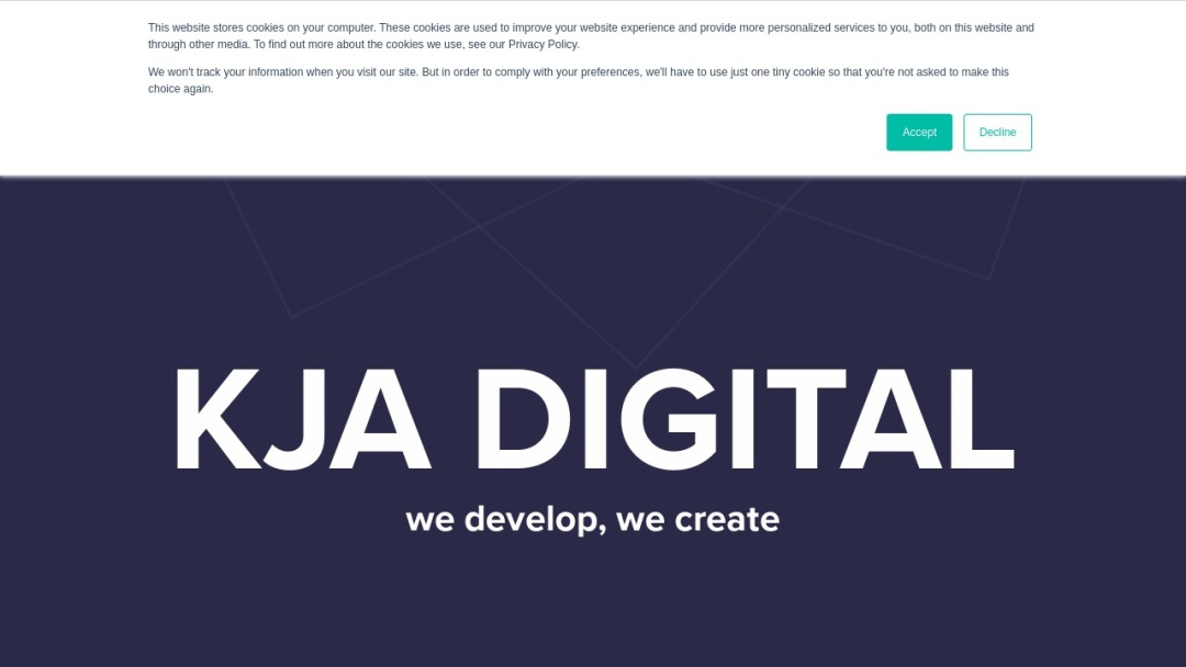 Screenshot of KJA Digital's Website