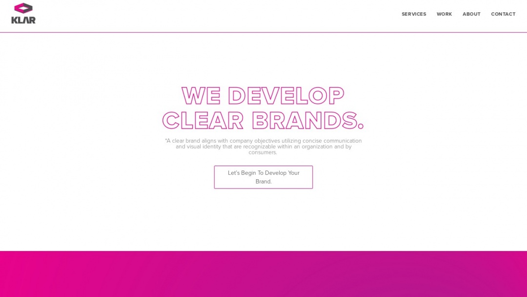 Screenshot of Klar, Inc.'s Website